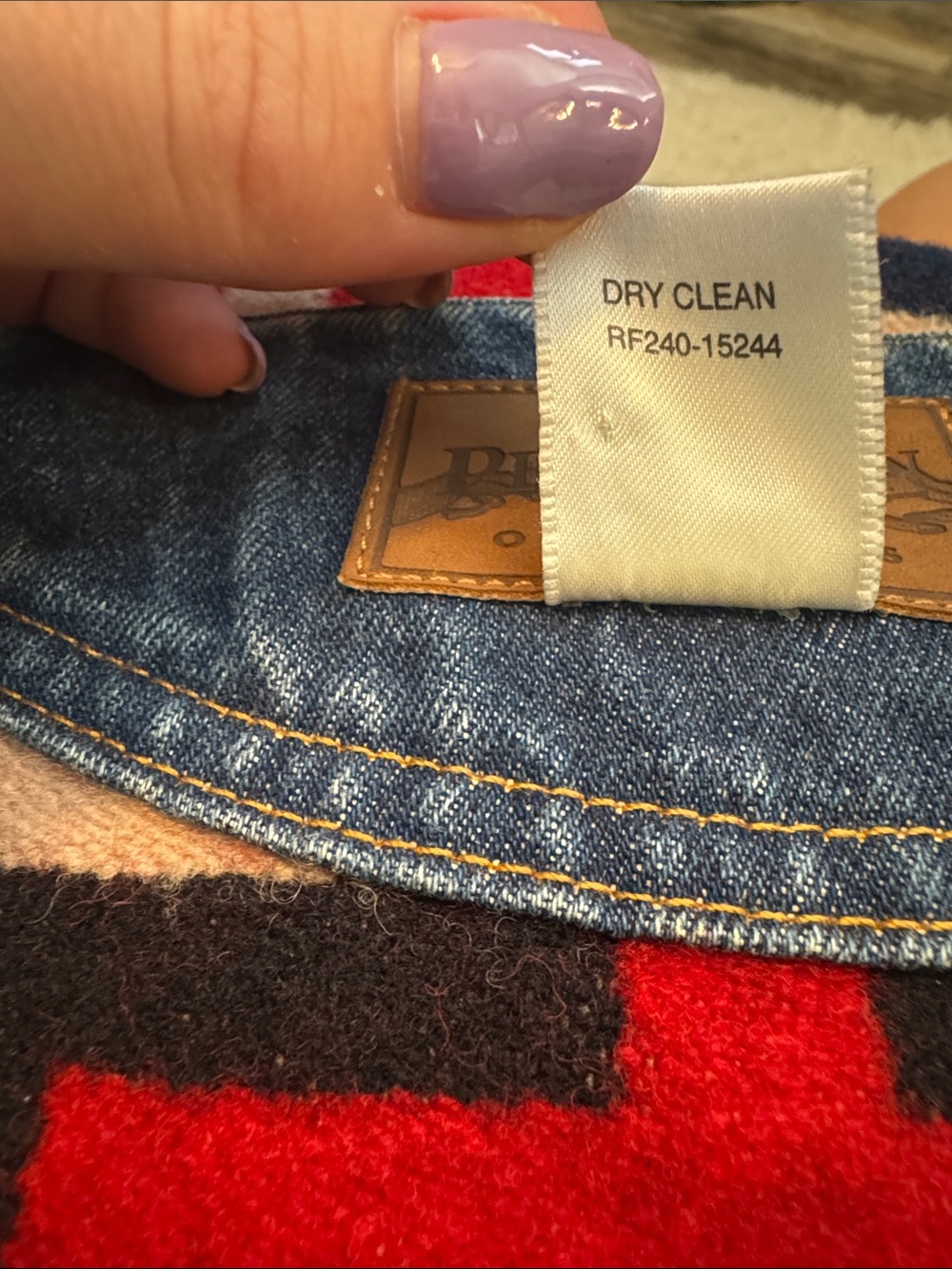 EUC VTG Pendleton Denim Wool Blanket Back Vest Southwestern Aztec Size XL - Picture 7 of 9